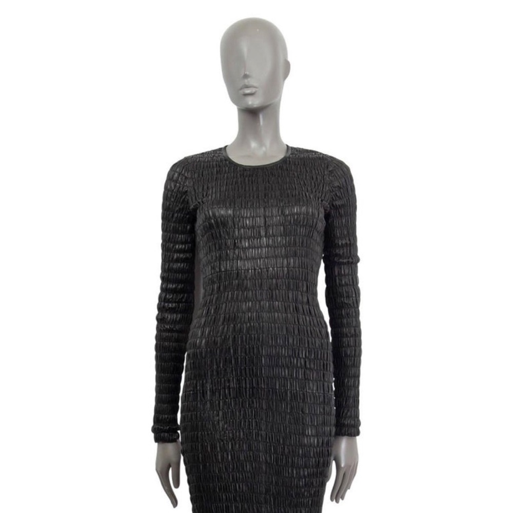Nanette Lepore Fifi Ruffle Black & Gray Polka Dot Dress Size 10
